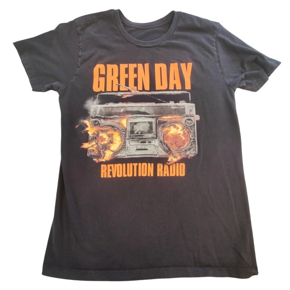 Green Day Women's Black Revolution Radio Black T-shirt